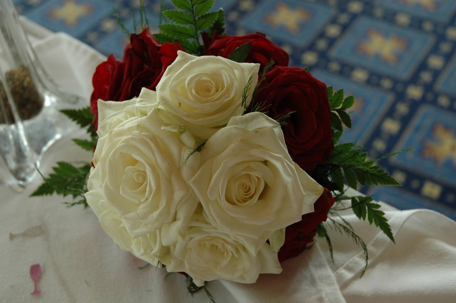 White & Red Roses